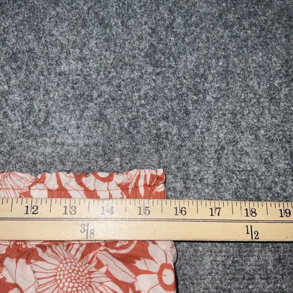 American Eagle Shorts Womens Sz L Orange lined  Floral Boho Hippie Feminine - Picture 4 of 9